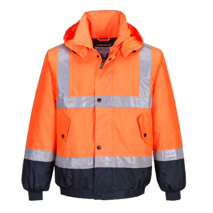 Portwest Hi-Vis Flying Jacket 2 Tone Waterproof Reflective Safety Work MJ204-KarWorkwear