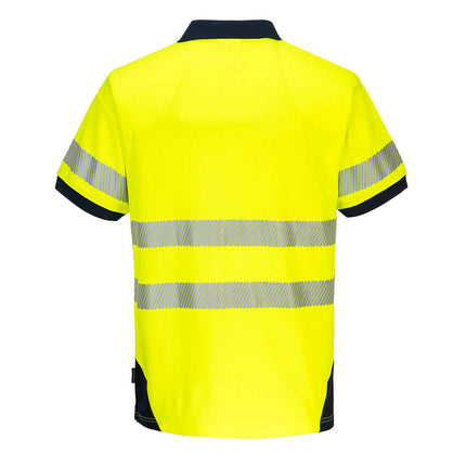 Portwest Mens PW3 Hi-Vis Polo Short Sleeve Cool Dry Comfy Taped Work Shirt T182-KarWorkwear