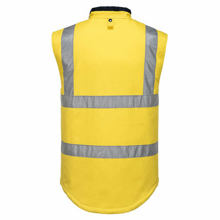 Portwest Men Hi-VisTex 100% Cotton Reversible Vest Reflective Safety Work MV278-KarWorkwear
