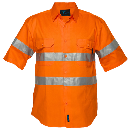 Portwest Hi-Vis Regular Weight Short Sleeve Shirt Tape Reflective Safety MA192-KarWorkwear