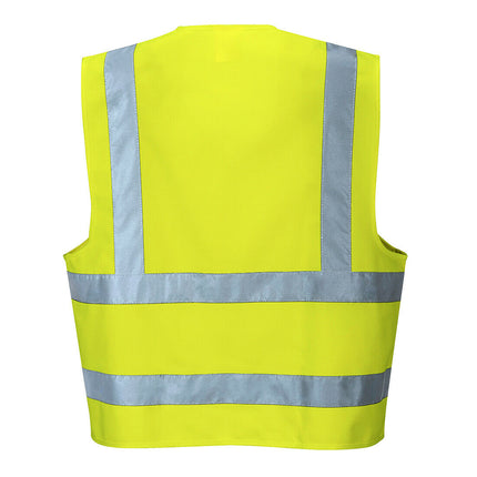 Portwest Mens Hi-Vis Two Band & Brace Vest Reflective Lightweight Work C470-KarWorkwear