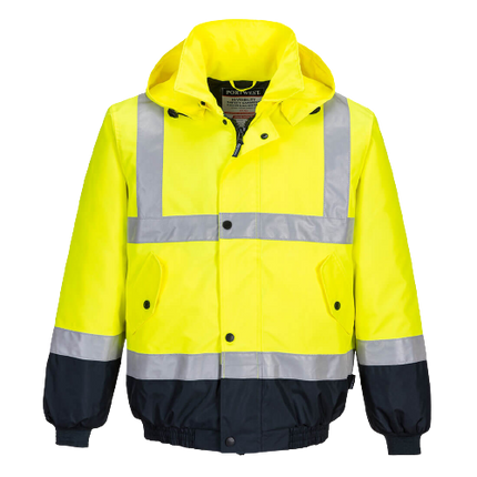 Portwest Hi-Vis Flying Jacket 2 Tone Waterproof Reflective Safety Work MJ204-KarWorkwear