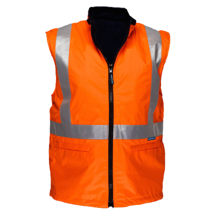 Portwest Cross Back Polar Fleece Reversible Vest Refective Safety MX214-KarWorkwear