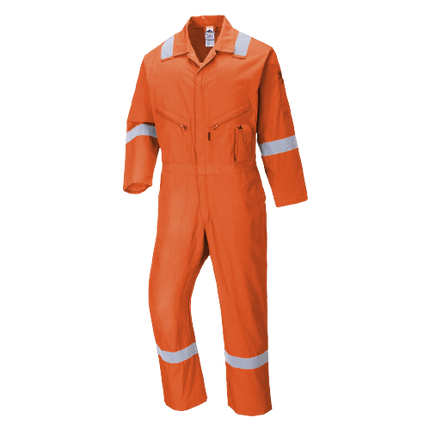 Portwest Iona Cotton Coverall Lightweight Reflective Taped Work Safety C814-KarWorkwear