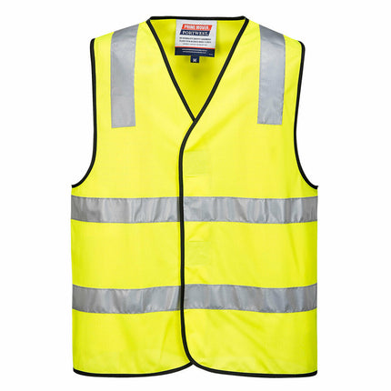 Portwest Day/Night Vest 2 Tone Hi Vis Relfective Taped Work Safety MV102-KarWorkwear