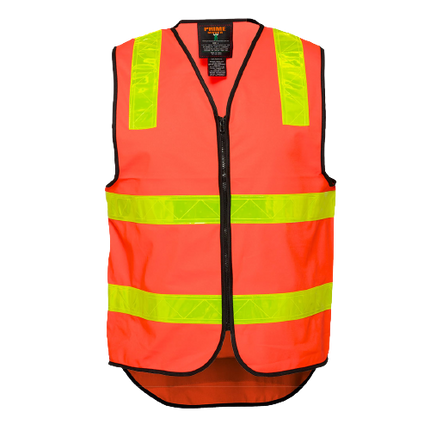 Portwest Vic Roads Style Vest 2 Tone Hi Vis Reflective Taped Work Safety MV338-KarWorkwear