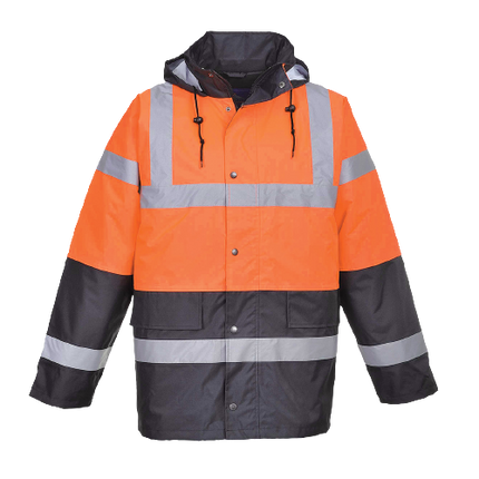 Portwest Hi-Vis Two Tone Traffic Jacket Waterproof Reflective Tape Work S467-KarWorkwear