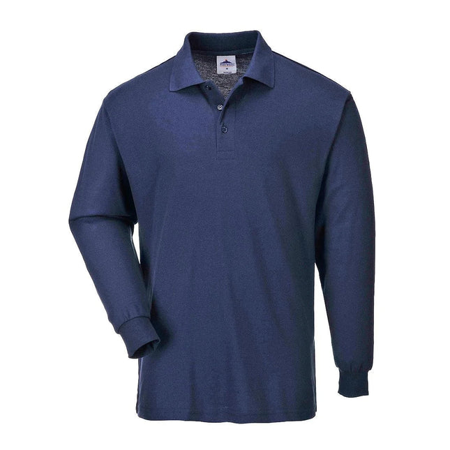 Mens Genoa Long-Sleeved Polo Shirt-KarWorkwear