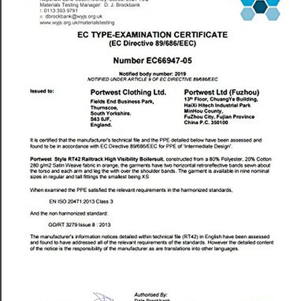 Hi-Vis Poly-Cotton Coverall RIS RT42