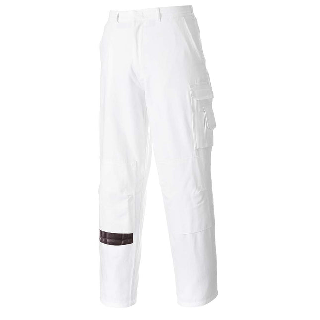 Painters Trousers Work Pants Protection Protect Overall Decorator Paint, Medium White