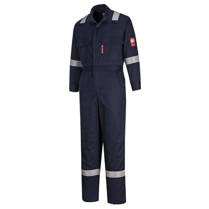 FR504 Women'S FR Coveralls - Bizflame 88/12 Reflective Flame Resistant Safety Workwear Coveralls Navy, Xx-Large