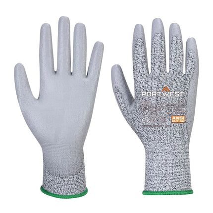 A620 Cut Resistant Work Gloves PU Palm Dipped Gloves Gray, Large-KarWorkwear