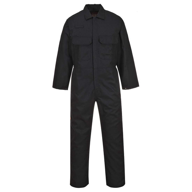 UBIZ1 Bizweld Flame Resistant Coveralls for Welding, Protective Safety FR Workwear Coveralls Black, Large