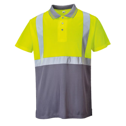 Mens Short Sleeve Two-Tone Hi-Vis Polo Shirt-KarWorkwear