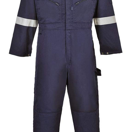 Iona Coverall Overall Boiler Suit Hi Vis Visibility Reflective Work Wear, XXL Navy