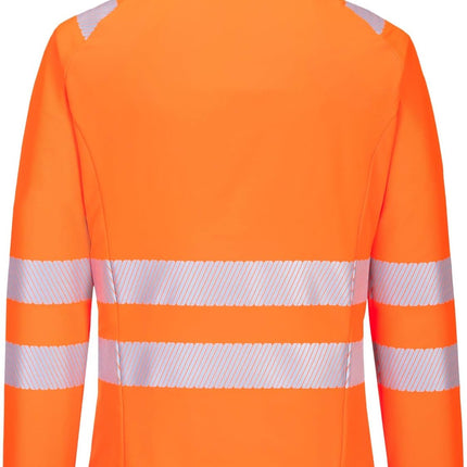 DX481 Men'S Hi Vis Lightweight Work Jacket Mid Layer Stretch Reflective Full Zip Safety Utility Workwear