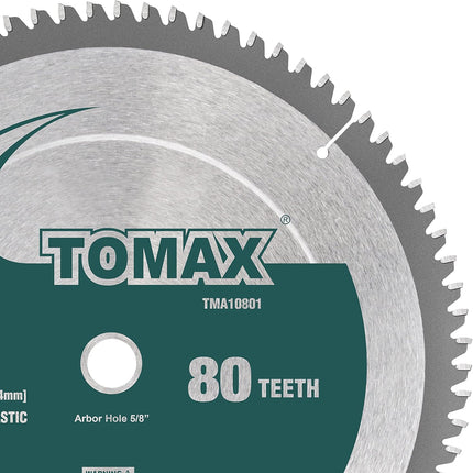 10-Inch 80 Tooth TCG Aluminum and Non-Ferrous Metal Saw Blade with 5/8-Inch Arbor