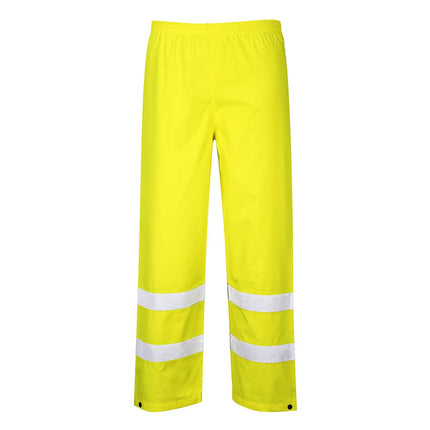 Hi-Vis Traffic Trouser Viz Work Cargo Work Pants Reflective Waterproof Rain ANSI E, Yellow, 4XL