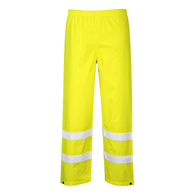 Hi-Vis Traffic Trouser Viz Work Cargo Work Pants Reflective Waterproof Rain ANSI E, Yellow, 4XL