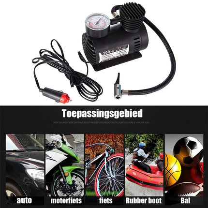 12V 300Psi Tire Inflator Portable Car Tyre Air Compressor Portable Electric Tire Air Pump