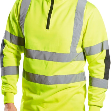 Xenon Rugby Sweatshirt Pullover Jumper Safety Reflective Work Wear Warm Top ANSI 3