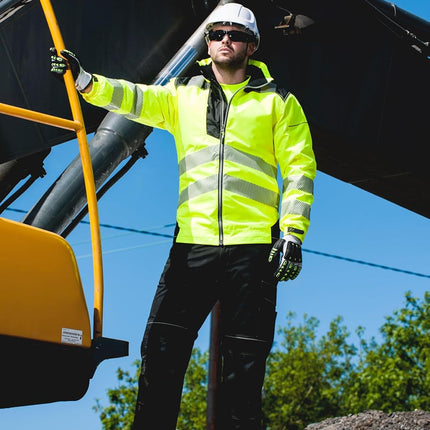 PW3 Hi-Vis Winter Jacket Work Safety Protective Reflective Waterproof Coat ANSI 3, XXL