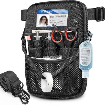 Nurse Fanny Pack with Tape Holder,  Multi Compartment Medical Gear Pocket Belt Bag Nursing Organizer Pouch | Utility Waist Pack for Stethoscopes, Bandage Scissors Other Medical Supplies, Purple