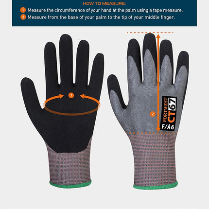 AP55 anti Impact Waterproof Safety Work Gloves - Cut Resistant and Impact Reducing Protective Work Gloves Grey/Black, Medium