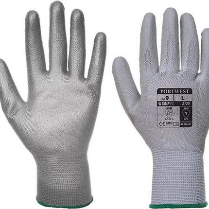 VA120 Vending PU Palm Glove Gray, Small-KarWorkwear