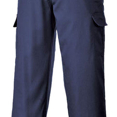 C701 Workwear Cargo Pants in Protective Polycotton with 6 Pockets, Navy, 52R