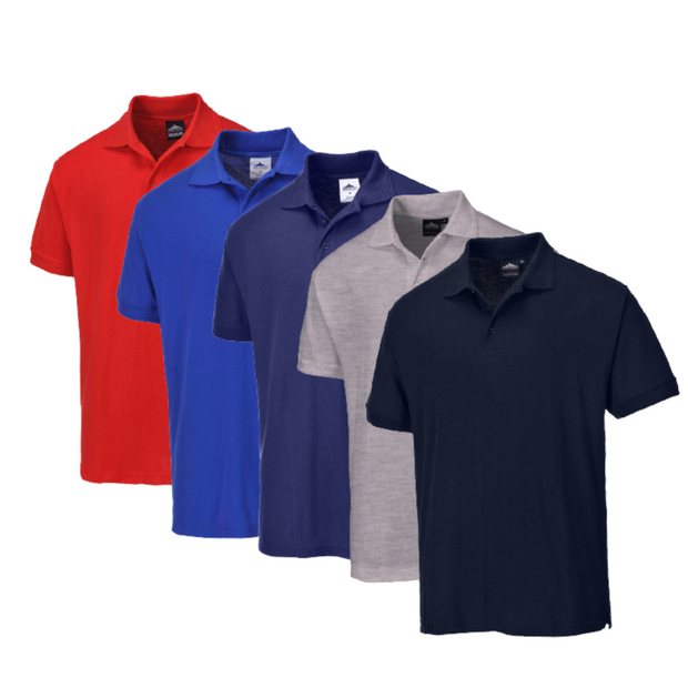 Portwest Naples Polo Shirt Comfortable Polycotton Short Sleeve Shirt B210-KarWorkwear