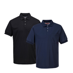Portwest Short Sleeve Solid Colour Micro Mesh Polo Breathable Casual Shirt MP101-KarWorkwear