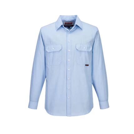Portwest Sydney Shirt, Long Sleeve, Light Weight Poly Cotton Button Shirt MS868-KarWorkwear
