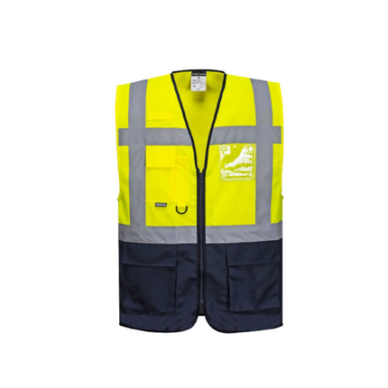 Portwest Warsaw Executive Vest Tape Reflective Zip Opening Work Safety C476-KarWorkwear