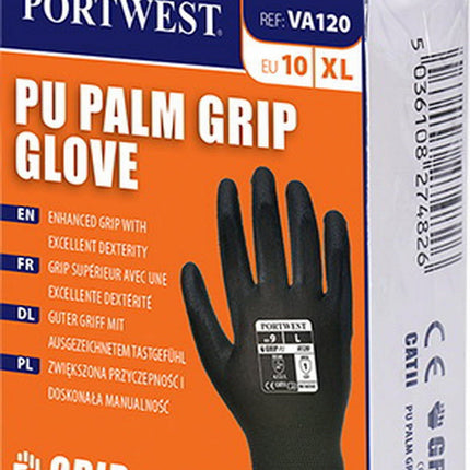 VA120 Vending PU Palm Glove Black, Medium-KarWorkwear