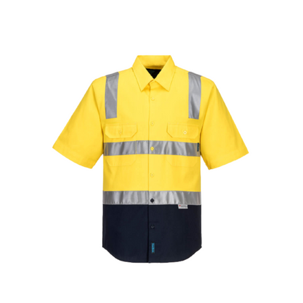 Portwest Hi-Vis Two Tone Regular Weight Shirt Tape Over Shoulder Safety MS102-KarWorkwear