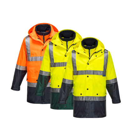 Portwest Eyre Day/Night 4-in-1 Jacket 2 Tone Reflective Work Safety MJ881-KarWorkwear