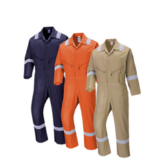 Portwest Iona Cotton Coverall Lightweight Reflective Taped Work Safety C814-KarWorkwear