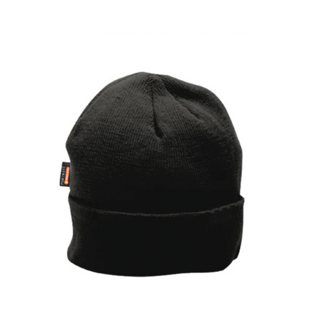 Portwest Knit Beanie Insulatex Lined Comfortable Acrylic Black Warm Cap B013-KarWorkwear