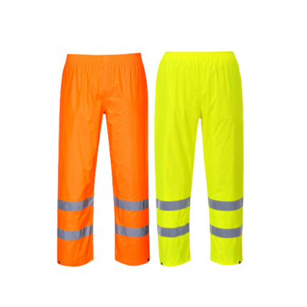 Portwest Mens Hi-Vis Rain Trousers Lightweight Waterproof Work Safety Pants H441-KarWorkwear