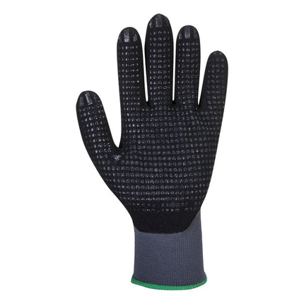 A351 Nitrile Work Gloves Palm Dipped Dermiflex plus Gloves Grey/Black, X-Large-KarWorkwear