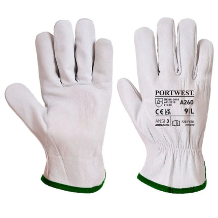 A260 Classic Goat Skin Oves Driver Glove Gray, X-Large-KarWorkwear