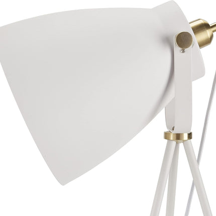 Home 57" Tripod Floor Lamp, Modern, Industrial, Transitional for Bedroom, Living Room, Office, White