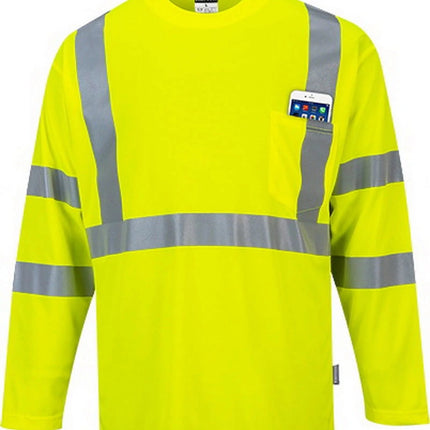S191 Hi-Vis Long Sleeved T-Shirt-Orange-3Xl-KarWorkwear
