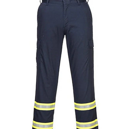 F127 Mens Modern Reflective Iona Extra Work Pants Navy, 46-KarWorkwear