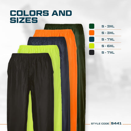 Regular Fit Classic Adult Rain Pants