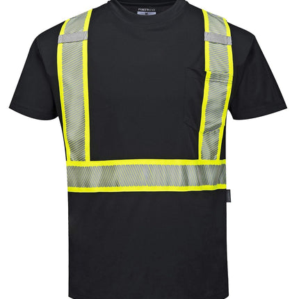 S396 Iona Short Sleeve Safety Work T Shirt with Hivis Reflective Tape, 3 XL