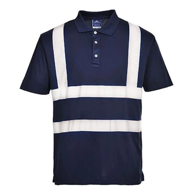 F477 Mens Reflective Iona Work Polo Shirt Navy, 5X-Large-KarWorkwear