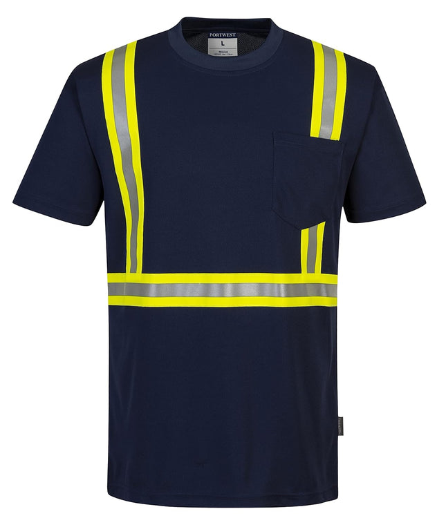 F131 Iona Xtra Enhanced Visibility T-Shirt Navy, X-Large