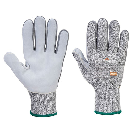 A630 Cut Resistant Work Gloves Razor Lite Leather Palm Gloves Gray, Small-KarWorkwear